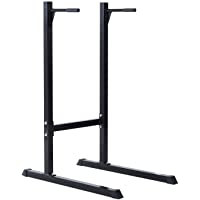 HOMCOM Estación Dip de Musculación Tipo Barras Soporte para Entrenar Pecho Abdominales y Espalda con Peso Máximo de…